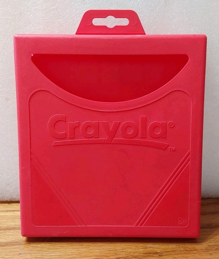Crayola Markers 8pc Carry Case Storage Holder Vintage Red