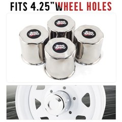 4 PCS 4.25 in Stainless Steel Trailer 4.25″ Center Hole, 4.37″ Height Chrome