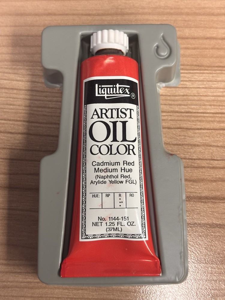 Liquitex Oil Paint Cadmium Red Medium Hue 37ml 1.25 Fl Oz. Tube NOS