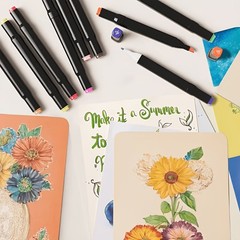 47/169pcs Colors Dual Tip Art Markers Set