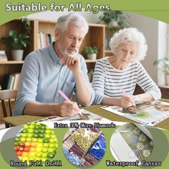 AMORARS Dog Diamond Painting Kit for Adults – 12X12 Inch, Multicolour