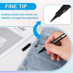 5.71 Inches Fabric Marker Pen, Fabric Brush Point Marker Navy Blue