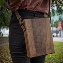 Writers Messenger Wood Box, Multifunctional Wooden Handmade Crossbody Postman…