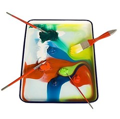 11″x15″ Enamel Butcher Tray Palette – Triple Coated for Painting & Color Mixing