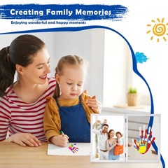 Family Handprint Kit with Picture Frame – DIY Hand Print Keepsake Gift for Pa…