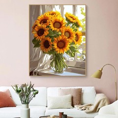 Paint by Numbers Kit for Adults Beginners,Floral DIY Rolled Canvas Paint by N…