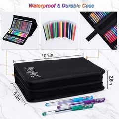 Gel Pens for Adult Coloring Books, 160 Pack Artist Colored Gel Pen with 40% More