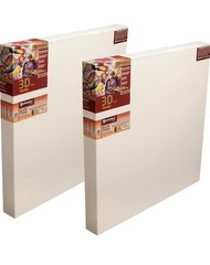 MASTERPIECE 3D 2.5″ Deep Carmel 10.3 oz Cotton Stretched Canva 18″ x 18″ 2pk