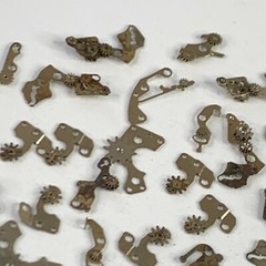 25 Watch Gears Movement Plate Steampunk Part Altered Art Watchmaker Lot Distress