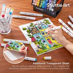 51 Colors Alcohol Markers, 50 Colors Dual Tip Art Marker Set Plus 1 Colorless…
