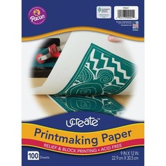 UCreate Printmaking Paper, White, 9″ x 12″, 100 Sheets x White