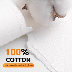 710 Watercolor Paper Block Textured Rough 100% Cotton 140lb/300gsm 22 Sheets