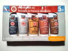 Metallic Acrylic Paint Set by Artist’s Loft, 5 Colors Set
