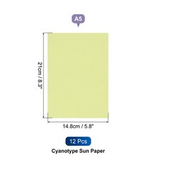 Cyanotype Paper, 12 Sheet Sun Print Paper Kit Yellow Crafts Paper 8.3×5.8″