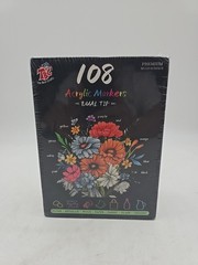 108 Colors Dual Tip Acrylic Paint Markers,Waterproof, Non-, odorless, Suitabl…