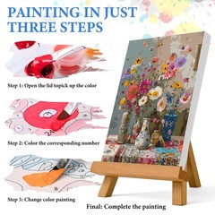 Paint by Numbers Kit for Adults Beginner, Flowers Adult Paint by Number Kits …