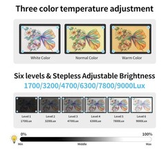 Rechargeable A4 Tracing Light Box Drawing Pad 9,000 Lux Brightness W/ Carry Bag