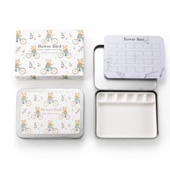 Travel Ceramic Watercolor Palette with Porcelain Mixing Tray & Metal Tin Box …