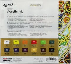 Acrylic Ink Premium 12Pc X 20Ml (0.7 US Fl.Oz), Acrylic Inks for Artists, Essent