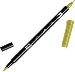Dual Brush Pen Art Marker, 076 – Green Ochre, 1-Pack