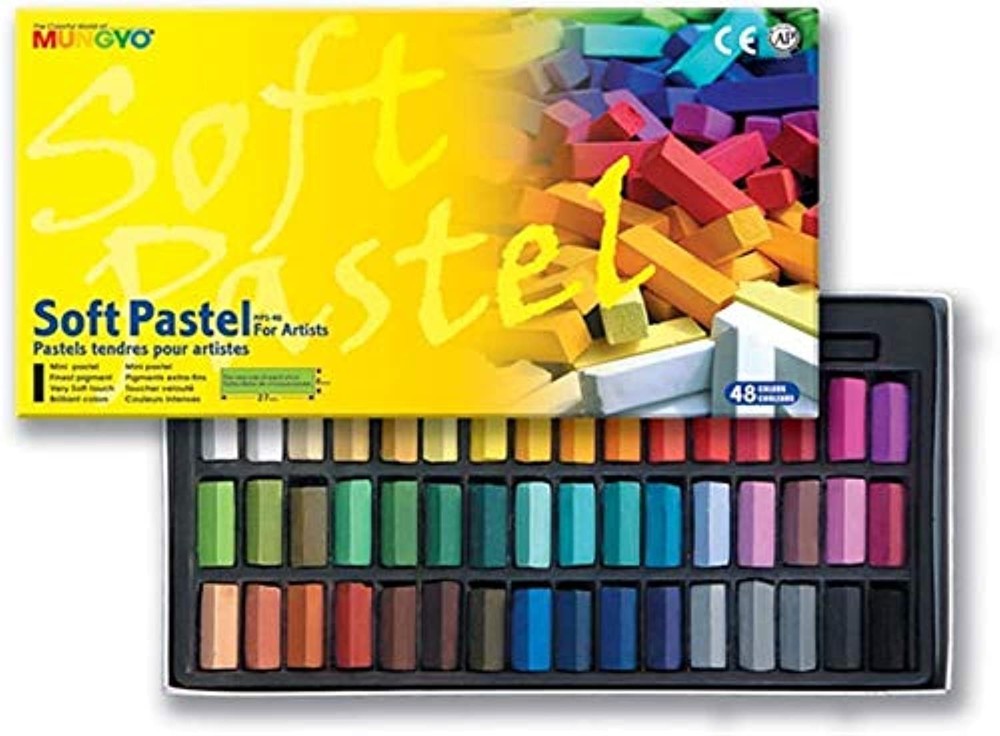 Non Toxic Mungyo Soft Pastel Set of 48 1 Count (Pack 48), Assorted Colors