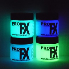 GREEN, BLUE, AQUA, LILAC, Glow in the dark paint 4 x 1/2 oz pots