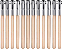 12 Pieces Wooden Pencil Extenders Art Pencil Lengthener Crayon Extension with Al