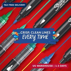 Sharpie Creative Markers, Combo Pack, Water-Based Acrylic, Bullet & Brush Tips,