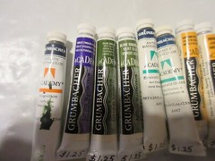 Lot of 9 TUBES GRUMBACHER ACADEMY WATERCOLOR PAINT NOS
