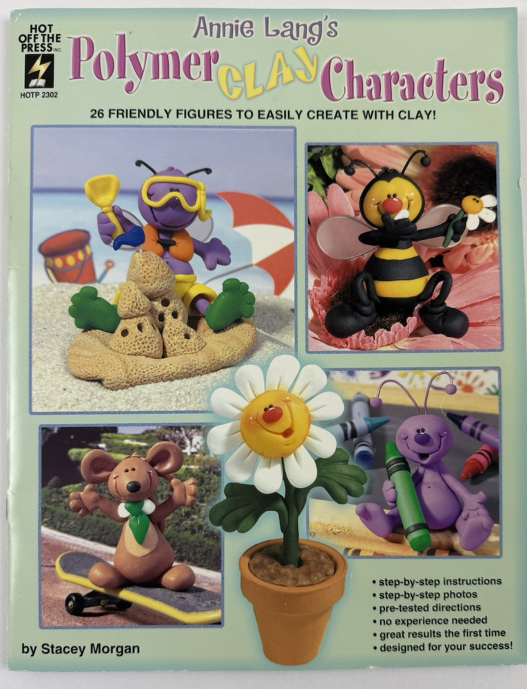 Annie Lang’s Polymer Clay Characters Step-by-Step Instructions & Photos Book!