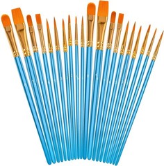 Acrylic Paint Brushes Set, Easter Basket Stuffers, 20Pcs Round Pointed Tip Ar…