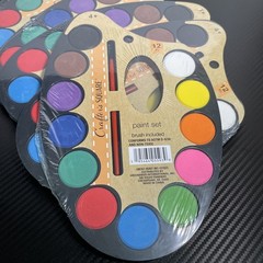 Lot Of 6 Crafter’s Square 12pc Watercolor Paint Set & Brush Palette New
