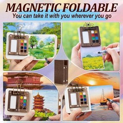 Artistic Mini Portable Watercolor Palette with Vibrant Tints – Perfect for All