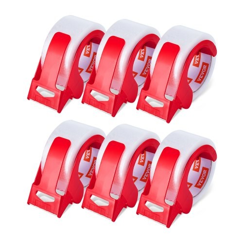 Clear Packing Tape 6 Rolls 65 Yards Clear Shipping Tape with Dispenser 2.7 Mil