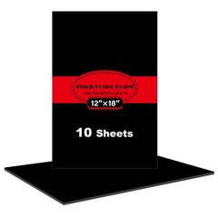 10 Pcs Black Poster Board Paper 12×18, ROOKEA Vision Boards Posterboard Bulk …