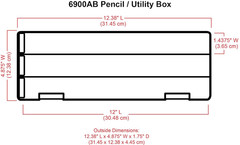 6900AB Pencil Utility Box, Art & Craft Organizer, [1] Divided Storage Box for…