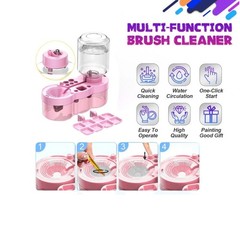 Paint Station Brush Cleaner 10 Brushes 2016 Inch Silicone Mat Art Pink