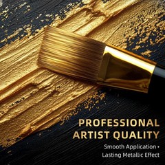 Gold Metallic Acrylic Paint, 33.8 Oz Heavy Body Gold Leaf Paint, Non-Toxic Ar…