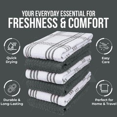 DAN RIVER Premium Kitchen Towels – [Pack of 12] 100% Cotton (16x 26 Inches) -…