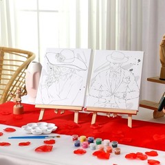 112 Pcs Sip and Paint Kit for Adults Date Night Pre Drawn Canvas Paint Kit fo…
