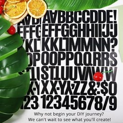 1.5 Inch Letter Number Stickers – 576 Pieces – Adhesive Alphabet 8 – Black