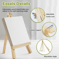 9 Pack 9 Inch Mini Wooden Display Easels, A-Shaped Mini Easel Stand for Small…