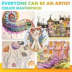 Art Supplies for Kids Teens Adults Rainbow Pencils Drawing Supplies, Jumbo 8