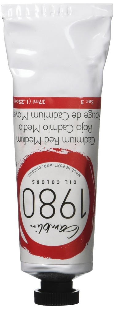 Gamblin 1980 Oil Cad Red Medium 1.25 Fl Oz Art Supplies Pack of 1