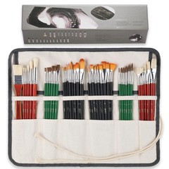 Paint Brush Set 41 Pieces – 17 Nylon, 12 Hog Bristle, 12 Horse Hair