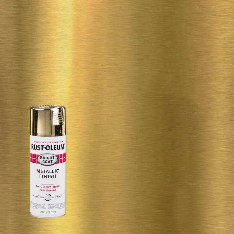 Rust-Oleum 7710-830 Stops Rust Gold Bright Coat Spray Paint 11 oz. (Pack of 6)