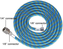 HUBEST 6Ft Braided Airbrush Air Hose with 1/8 Inch to 1/4 Inch Adapter – Nylon B