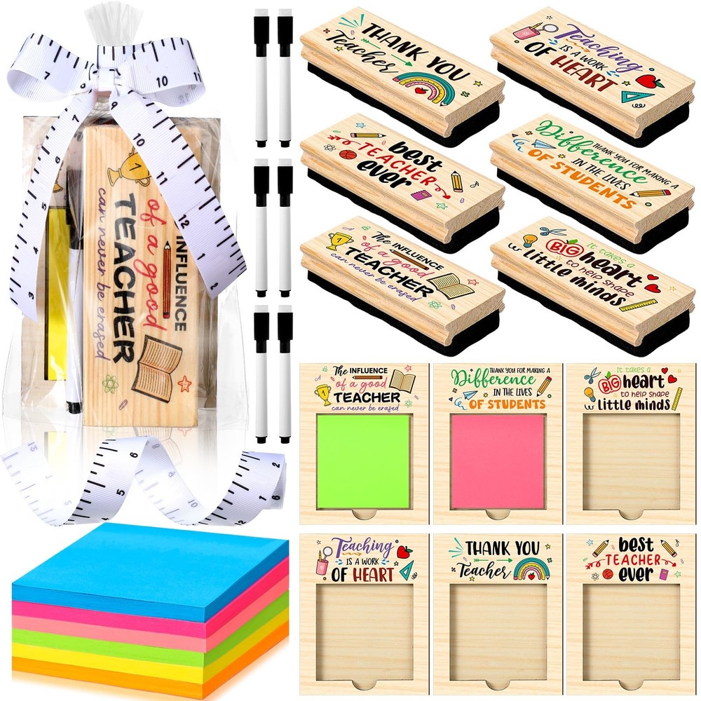 Kosiz 31 Pcs Teacher Appreciation Gift 4.92 X 2.24 Inches, Natural Wood