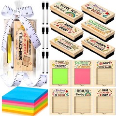 Kosiz 31 Pcs Teacher Appreciation Gift 4.92 X 2.24 Inches, Natural Wood