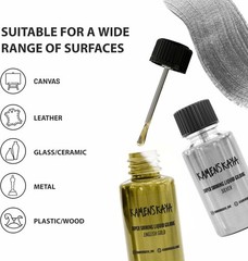 Liquid Leaf Paint Set – English Gold, Silver, Bronze – 6 pcs
